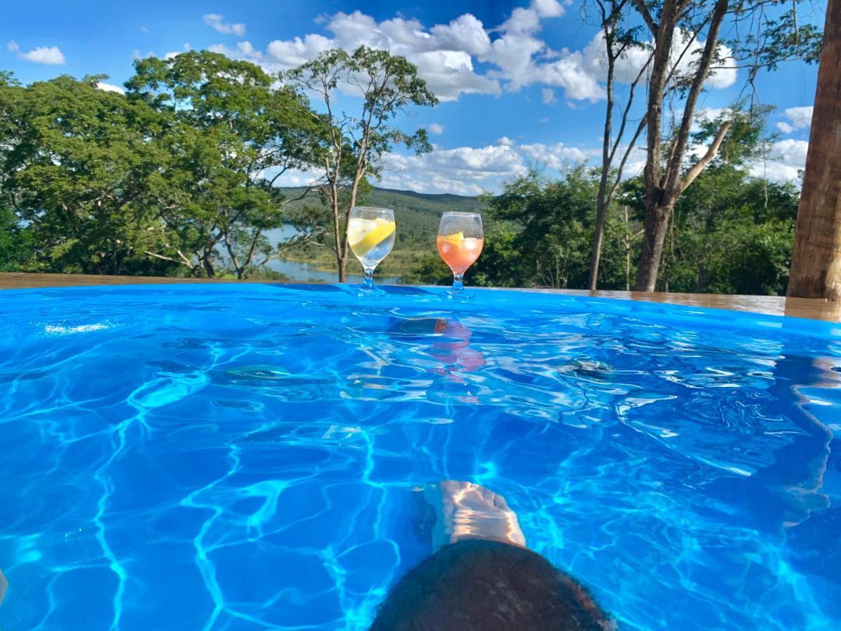 Chale Com Jacuzzi Vista Do Lago Alexania Экстерьер фото