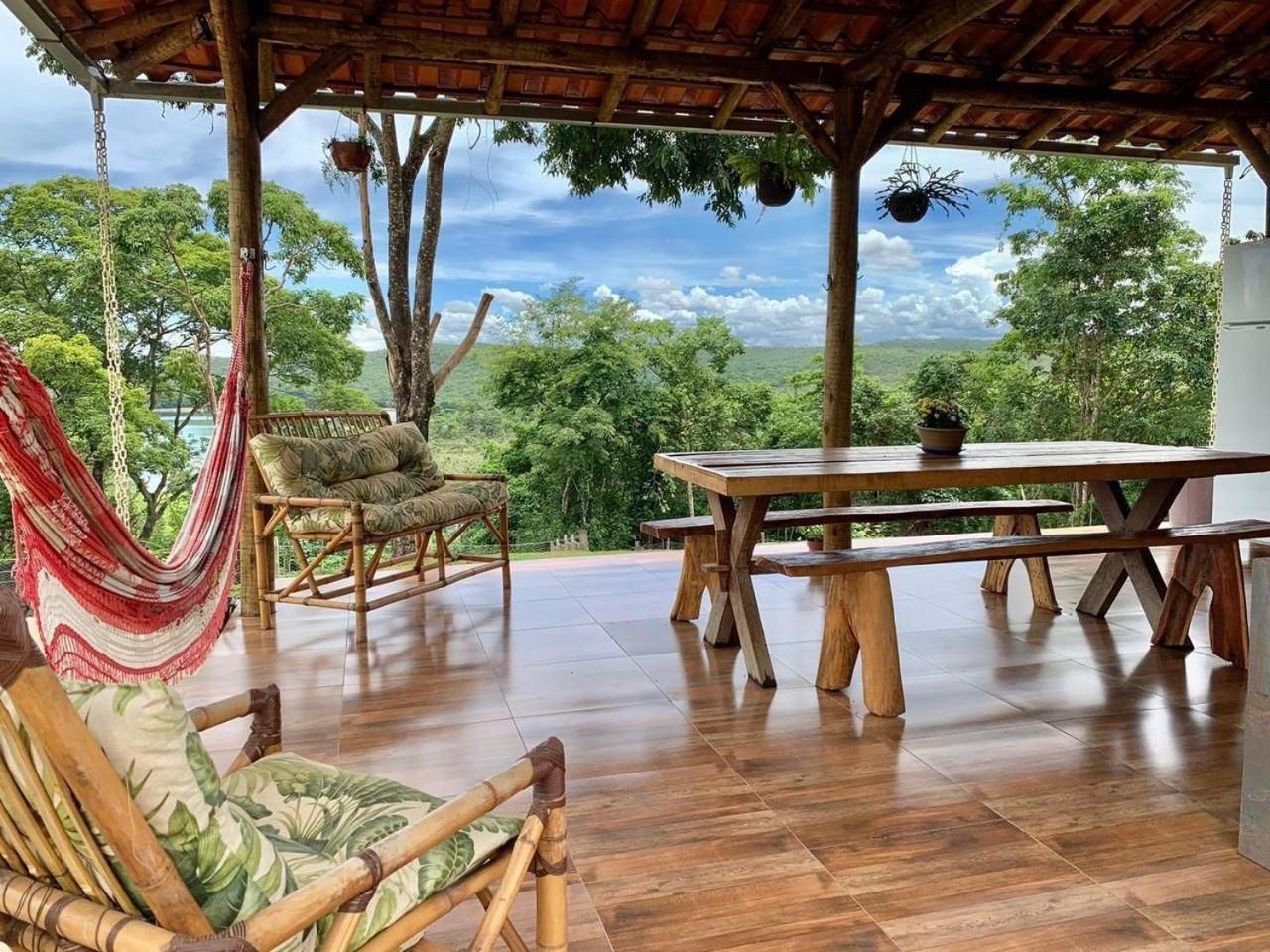 Chale Com Jacuzzi Vista Do Lago Alexania Экстерьер фото
